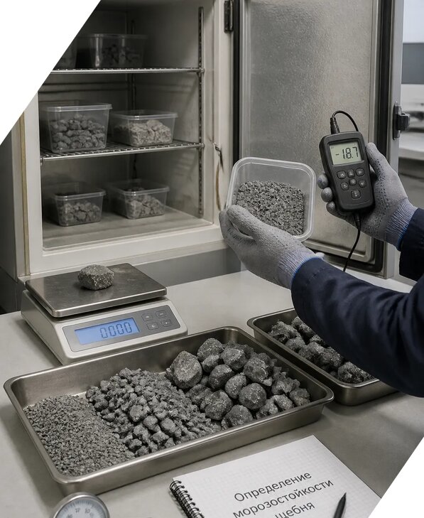 Определение морозостойкости щебня в Инте от 3550 р. | ЭкспертизаРоссия